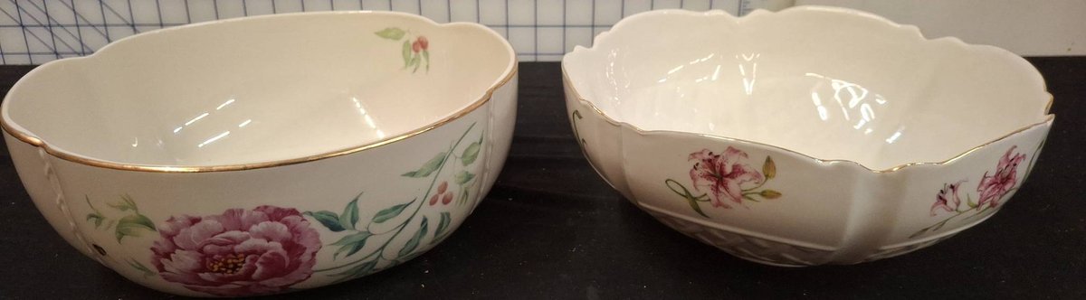 Lenox and Belleek Decorative Porcelain Bowls