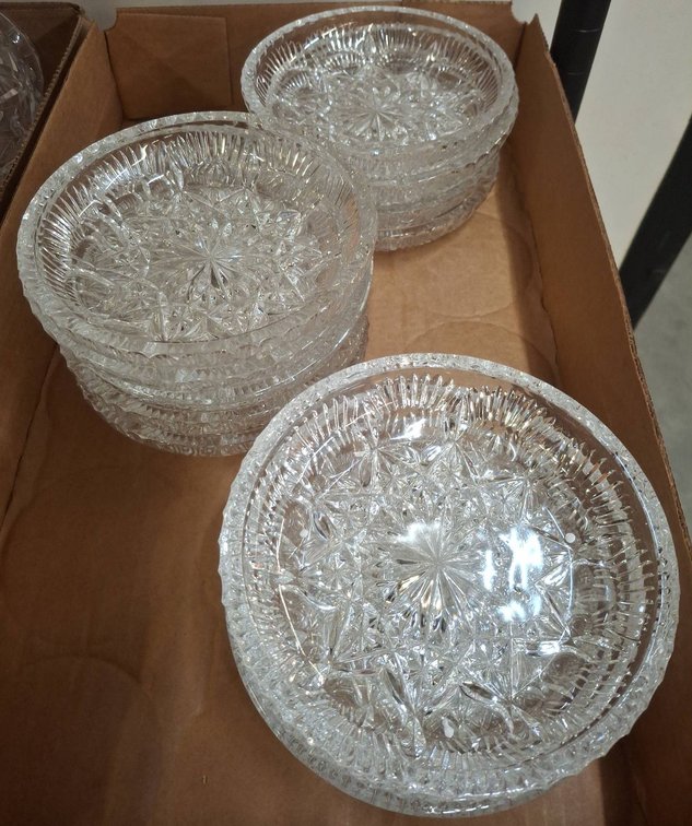 Pressed Glass Dessert Bowls