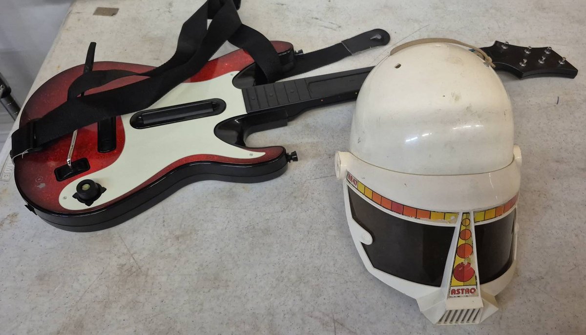 Astro Space Helmet & Guitar Hero Controller