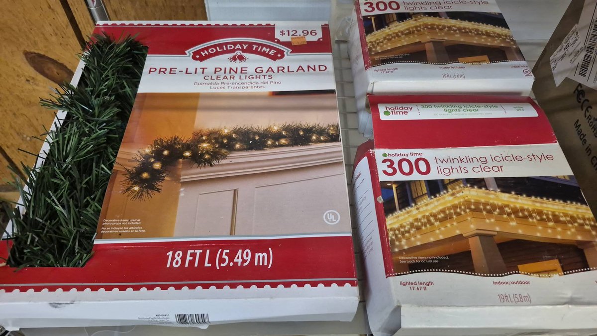 Holiday Time Garland & Icicle Light Lot