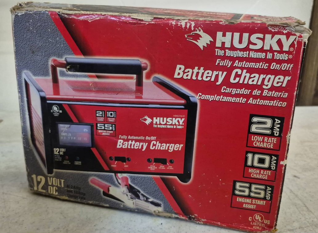 Husky 12V Battery Charger 2/10/55A