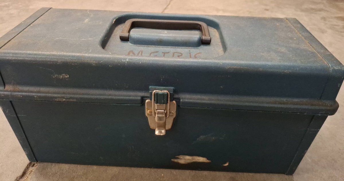 Metal Toolbox With Assorted Hand Tools