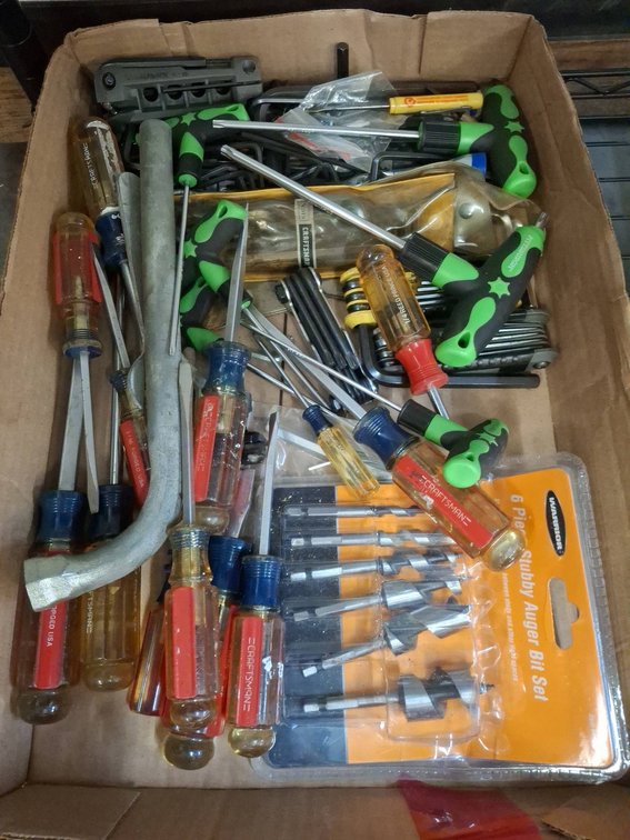 Lot Screwdrivers Auger Bit Set Hand Tools