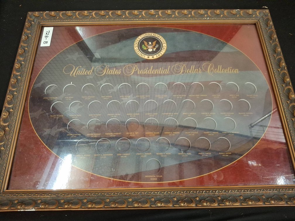United States Presidential Dollar Coin Display 27"×20"