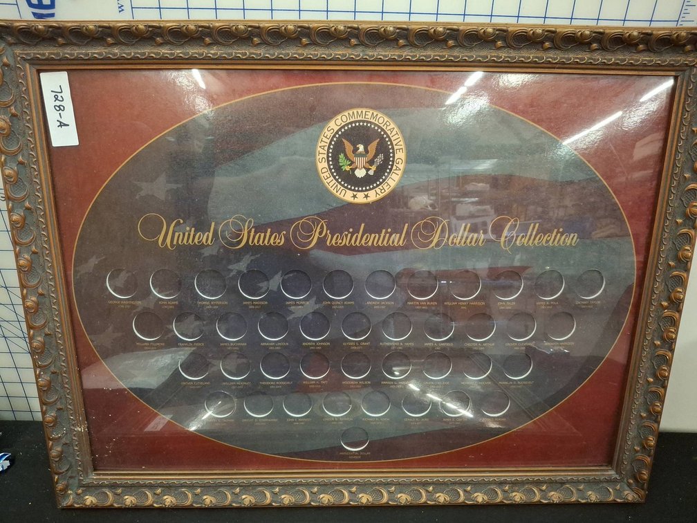 United States Presidential Dollar Collection Frame