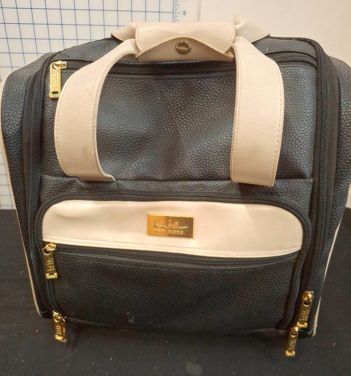 Nicole Miller NY Black Rolling Tote Bag