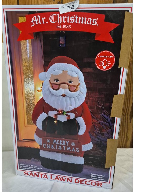 Mr. Christmas Light-Up Santa Lawn Decor