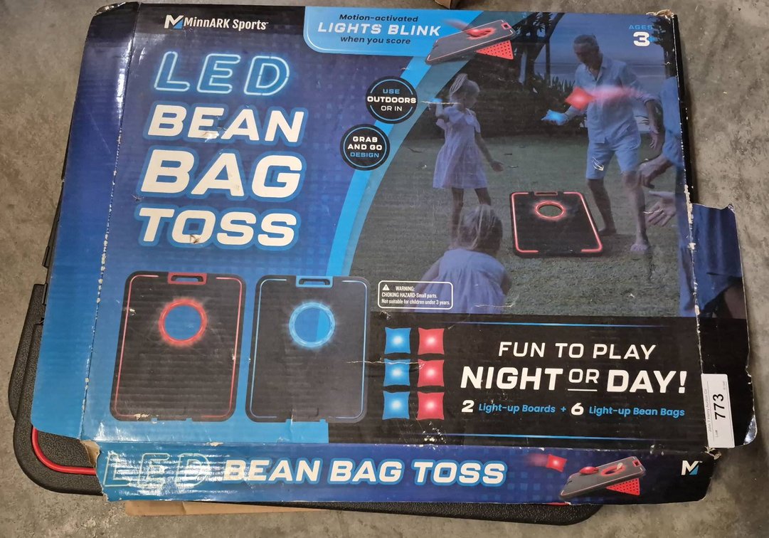 LED Bean Bag Toss Game Set with Light-Up Boards