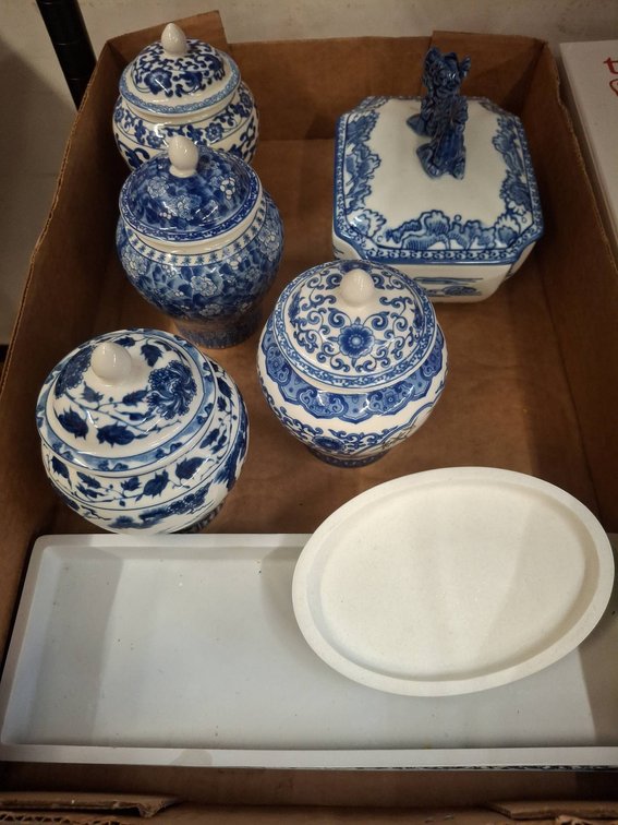 Blue and White Porcelain Decor Lot
