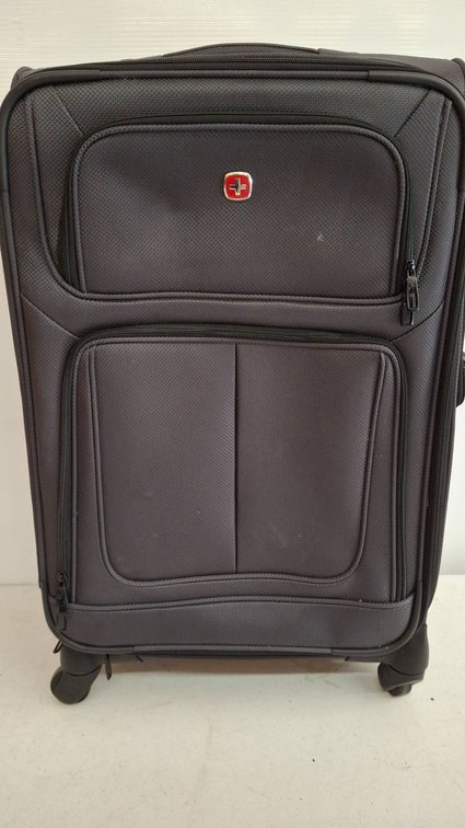 SwissGear Black Rolling Suitcase With Duffle Bag