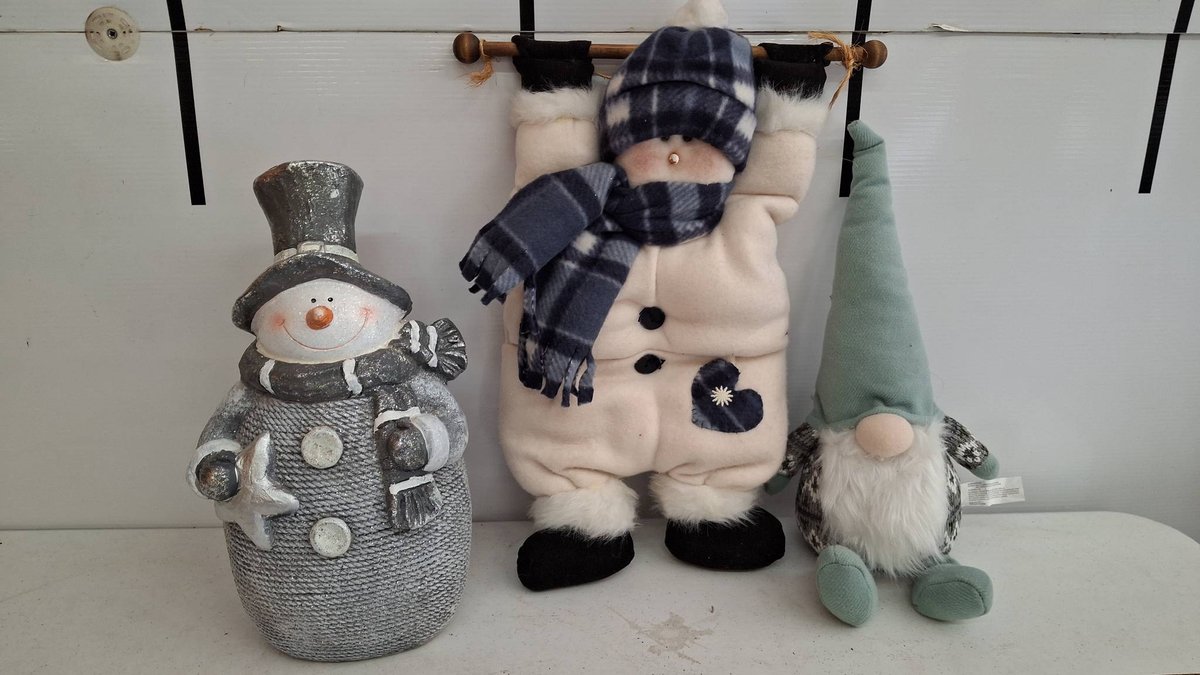 3 Piece Assorted Holiday Figurines Group
