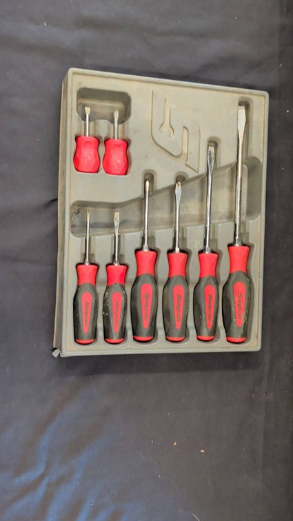 Snap-on 8 Piece Screwdriver Set With Tray
