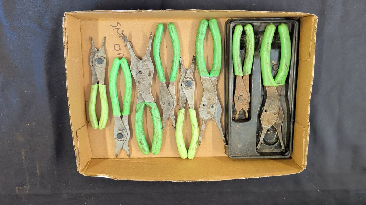 Snap-on Green Handle Snap Ring Pliers Lot