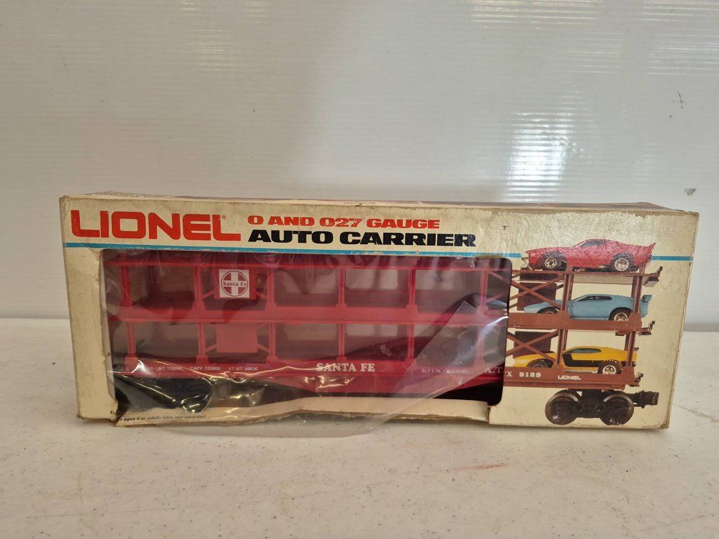 Lionel O Gauge SF Auto Carrier 6-9281 Boxed