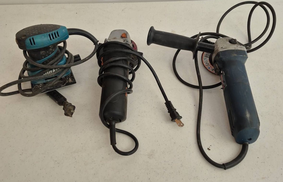 Makita Sander, Warido and Bosch Grinders