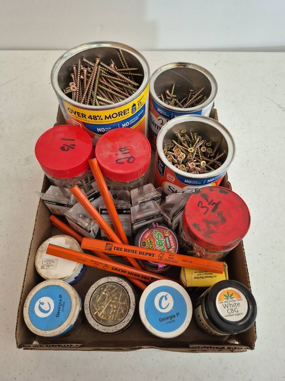 Screws, Nails, Fasteners, Pencils Lot