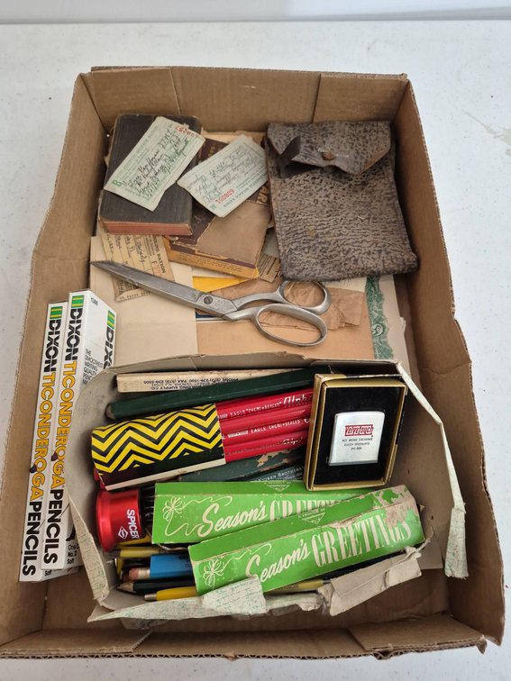 Ephemera, Dixon Pencils, Scissors, Belt Buckle