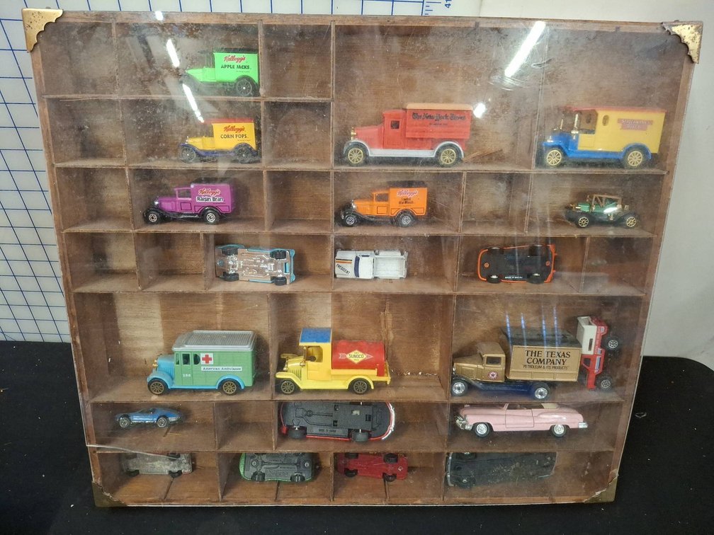 Diecast Toy Vehicle Collection in Wood Case
