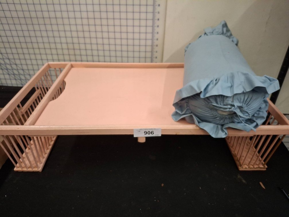 Wooden Tray Table with Cushion, 30"×17"×7"