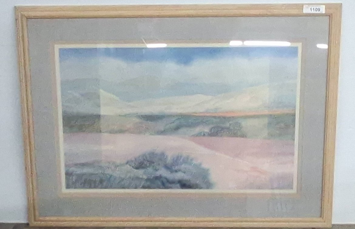 Framed Pastel Landscape Print, 40x30 Inches