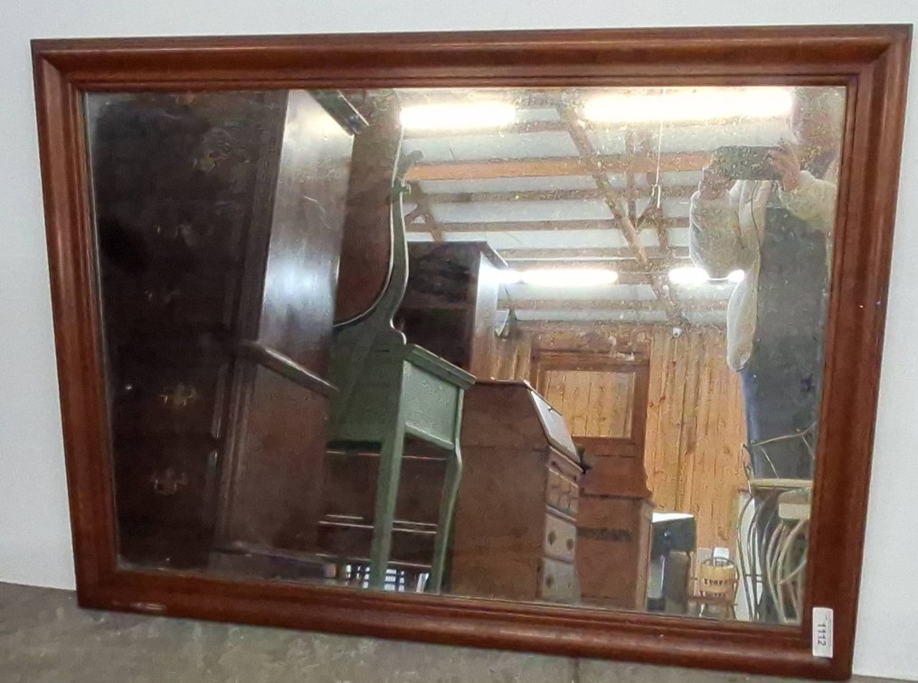 Rectangular Wall Mirror with Wood Frame 45x33