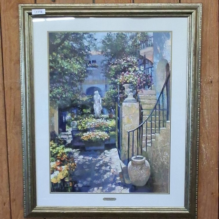 Behrens Palm Beach Flower Garden Art 37x45