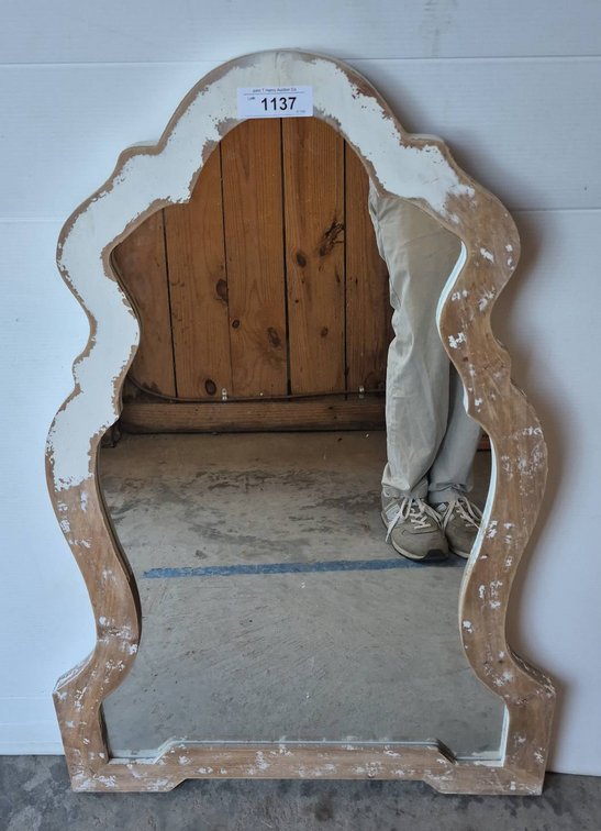 Decorative Wood Frame Mirror, 26x37 Inches