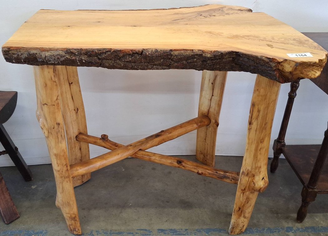 Live Edge Rustic Wood Table 36x28x34 Inch