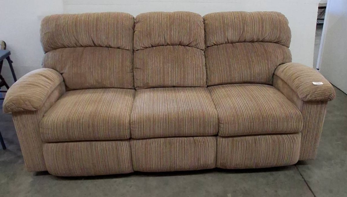 La-Z-Boy 88" Reclining Sofa, Tan Corduroy