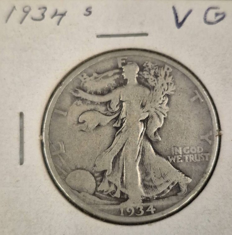 1934-S Walking Liberty Half Dollar