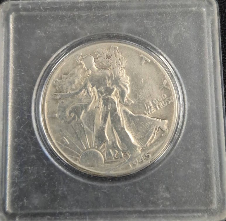 1945 Walking Liberty Half Dollar Coin