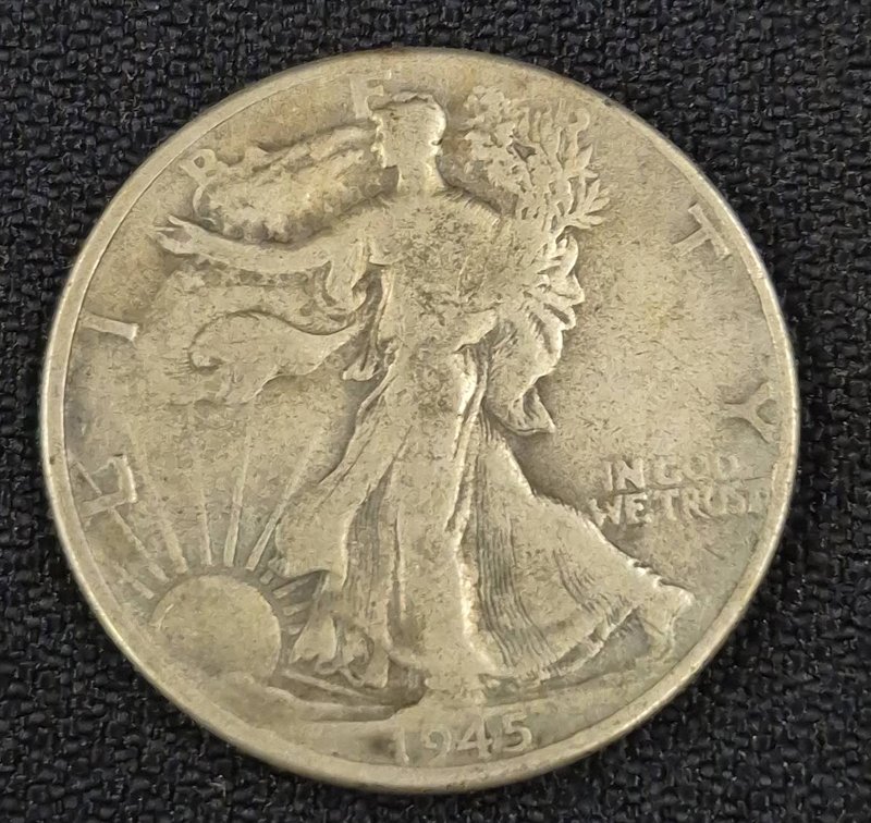 1945 Walking Liberty Half Dollar Coin