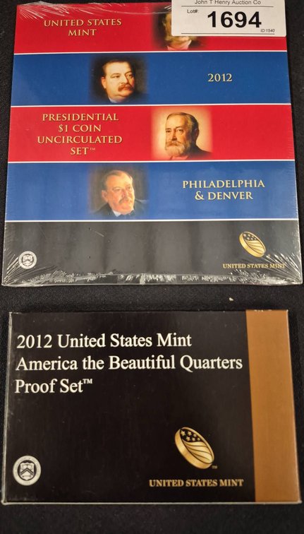 2012 US Mint Proof and $1 Coin Sets