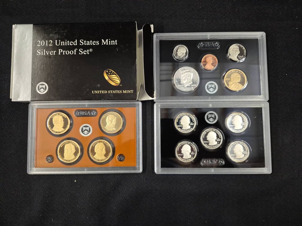 2012 US Mint Silver Proof Coin Set W/Box