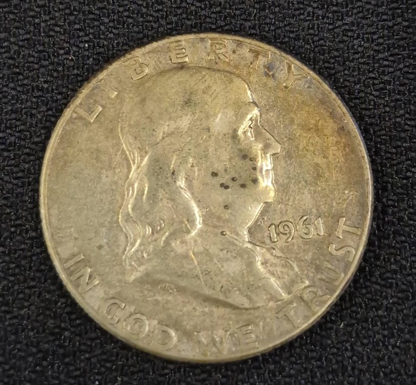 1961 Franklin Half Dollar 90% Silver Coin