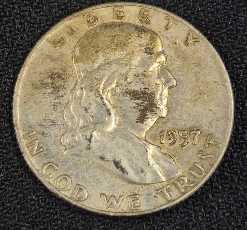 1957-D Franklin Half Dollar Coin
