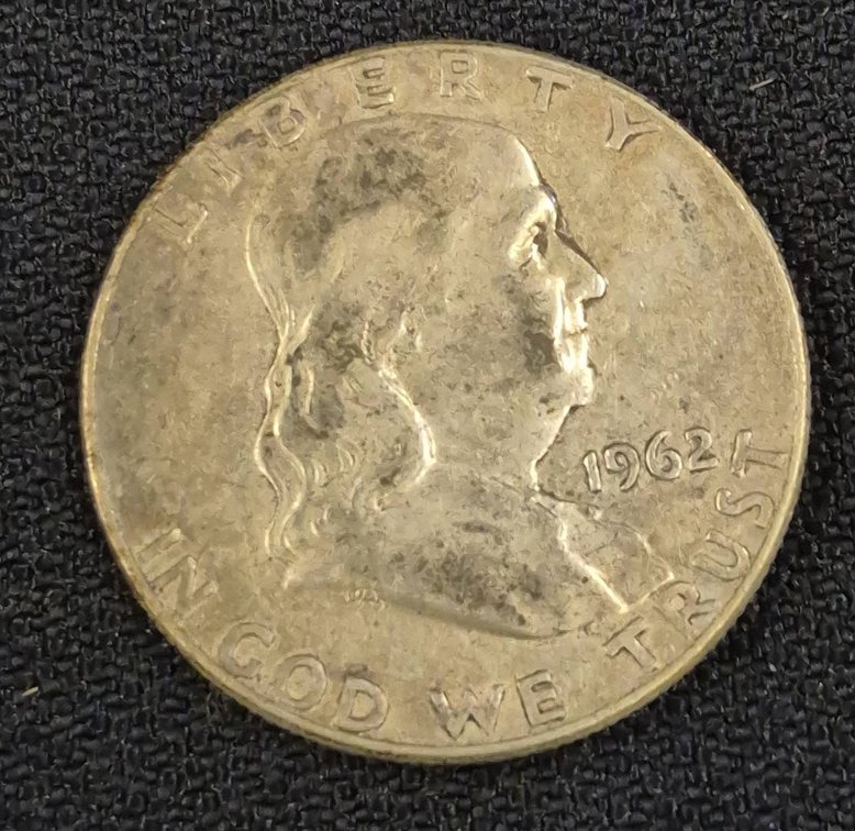1962 Franklin Half Dollar Silver Coin