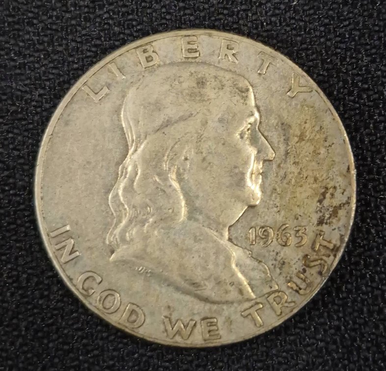 1963-D Franklin Half Dollar 90% Silver Coin