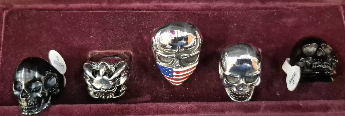 5 Stainless Steel Skull Rings