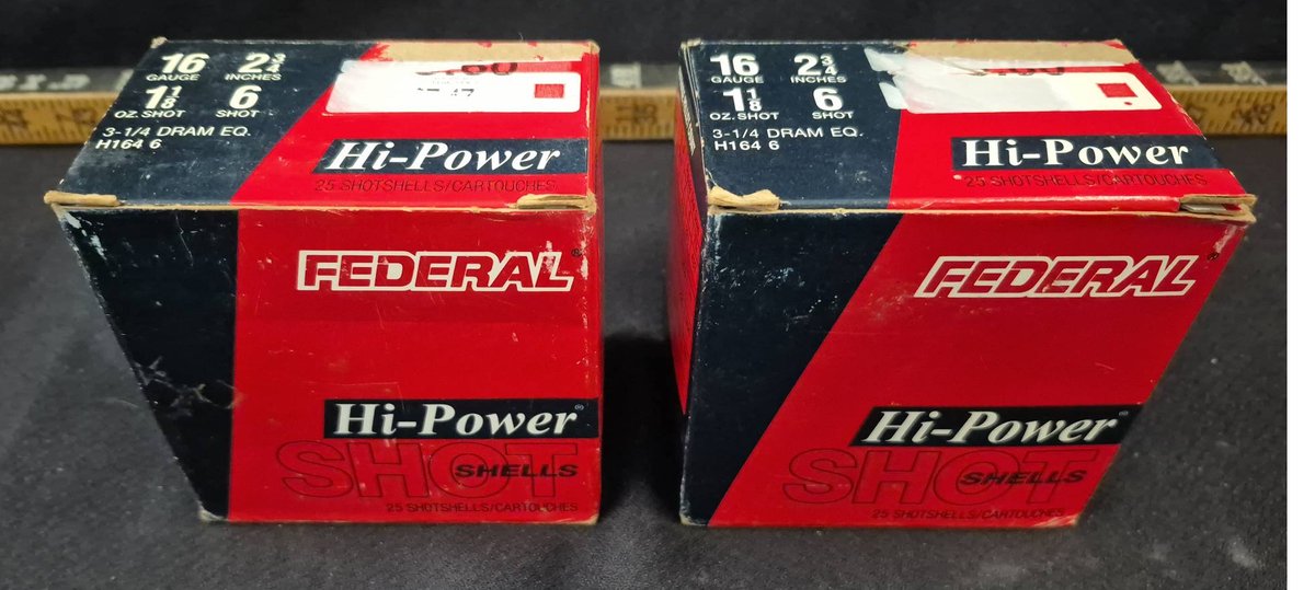 2 Boxes Federal Hi-Power 16 Ga 2-3/4" 6 Shot