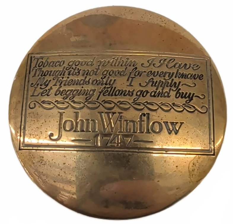 Metropolitan Museum Brass Snuff Tin Replica