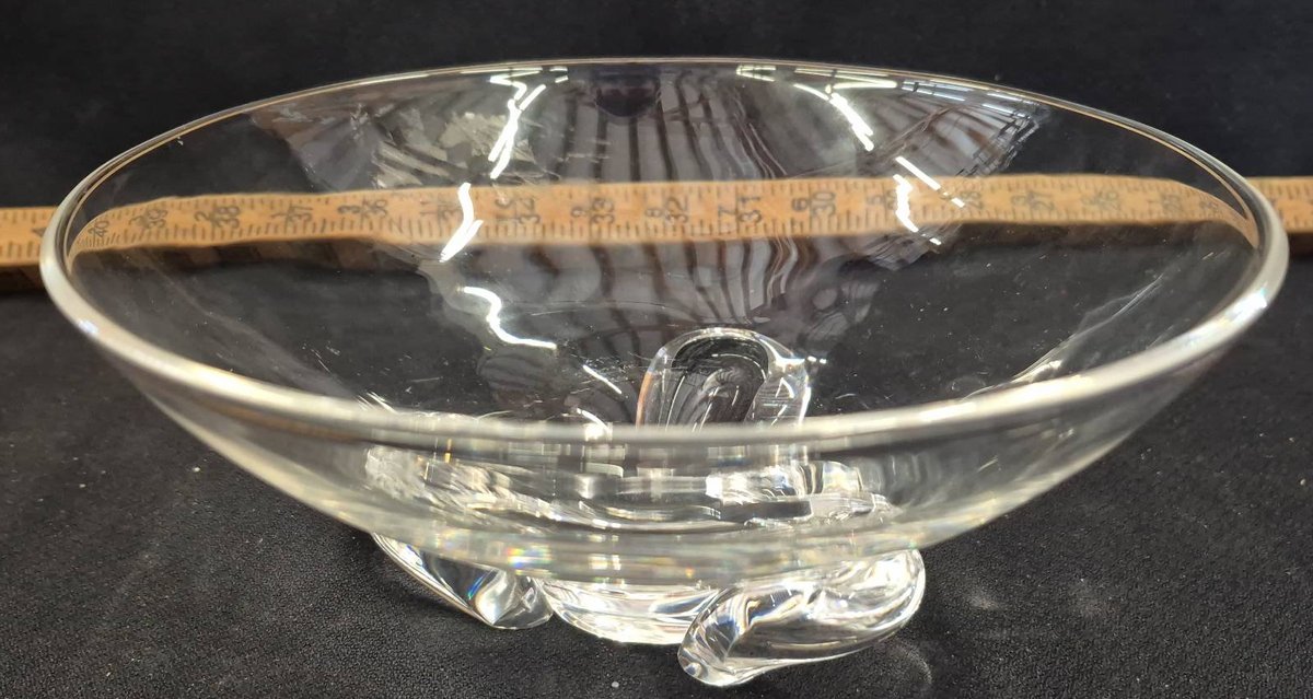 Steuben Glass Clear Footed Bowl