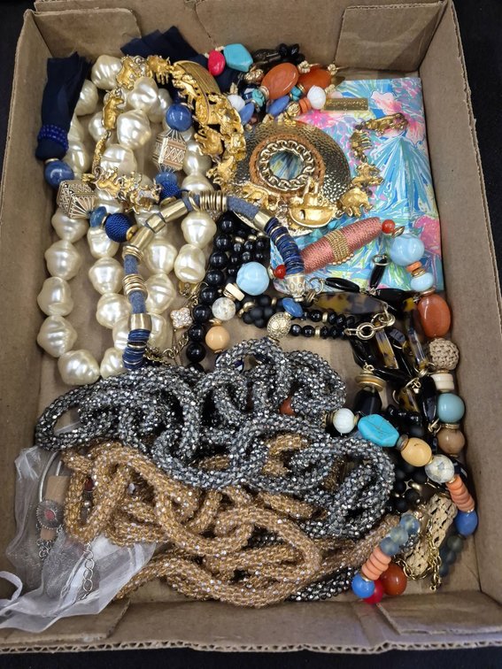 Costume Jewelry Lot With Lilly Pulitzer Case