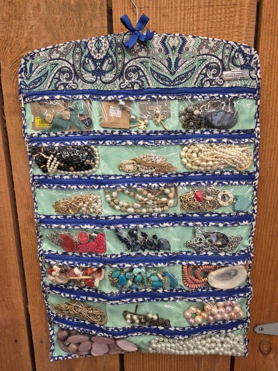 Costume Jewelry with Hanging Organizer