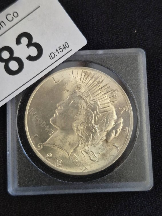 1923 Peace Silver Dollar in Case
