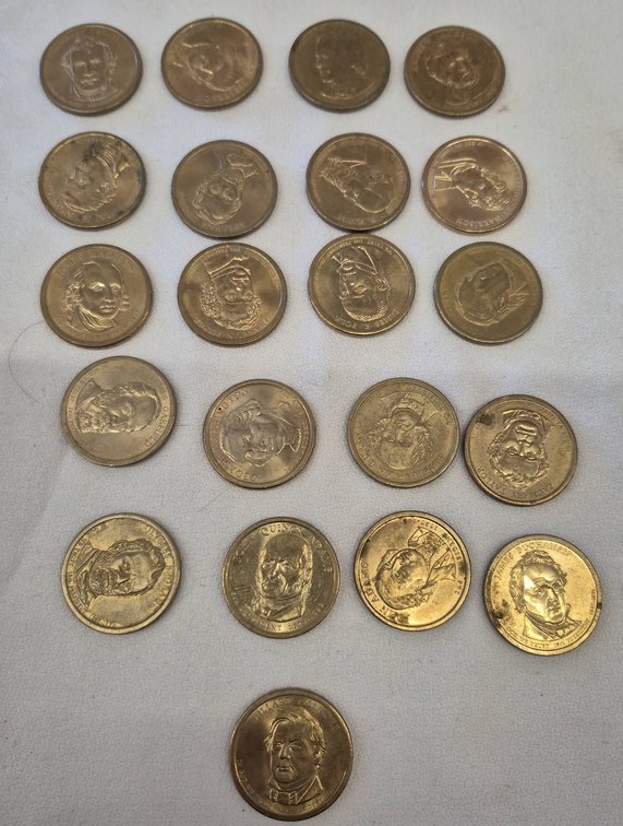 21 U.S. Presidential Dollar Coins