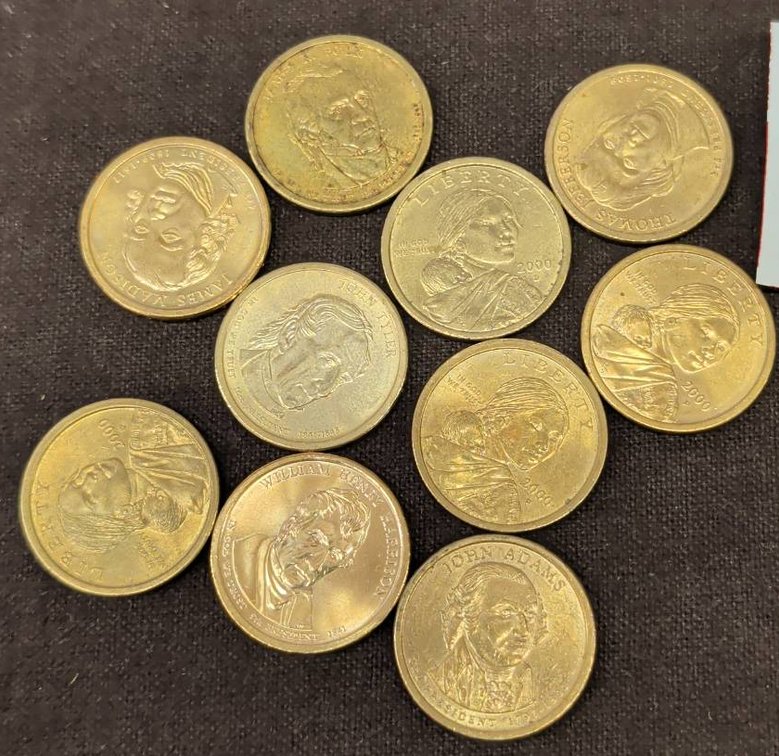 10 US Dollar Coins, Presidential & Sacagawea