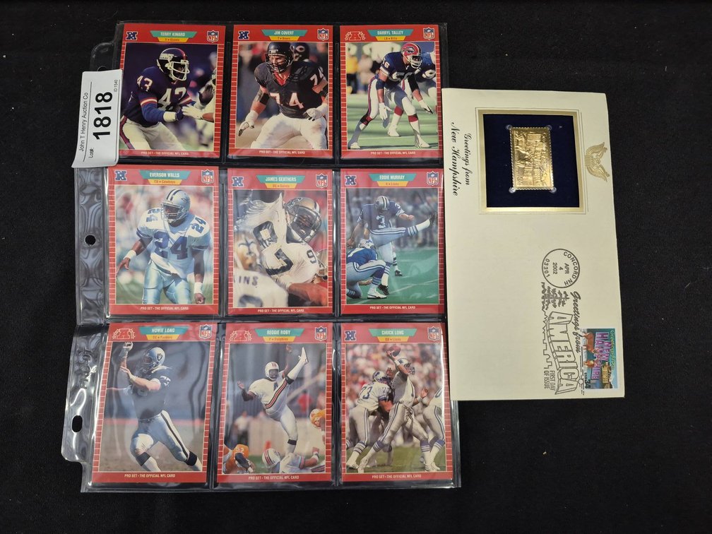 NFL Trading Cards With NH Souvenir Cover