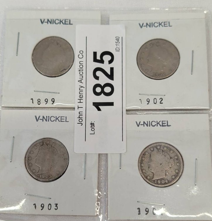 4 Liberty V Nickels 1899-1904