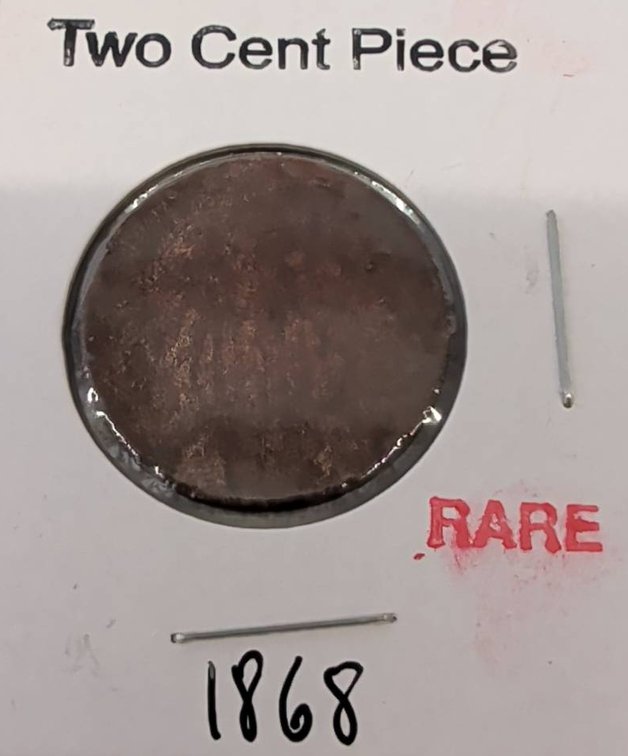 1868 Two Cent Piece US Coin